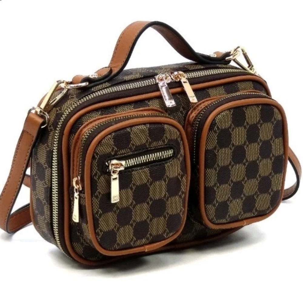 Fashion Monogram Multi Pocket Crossboby Bag Satchl Women's Bag Pre-owned
